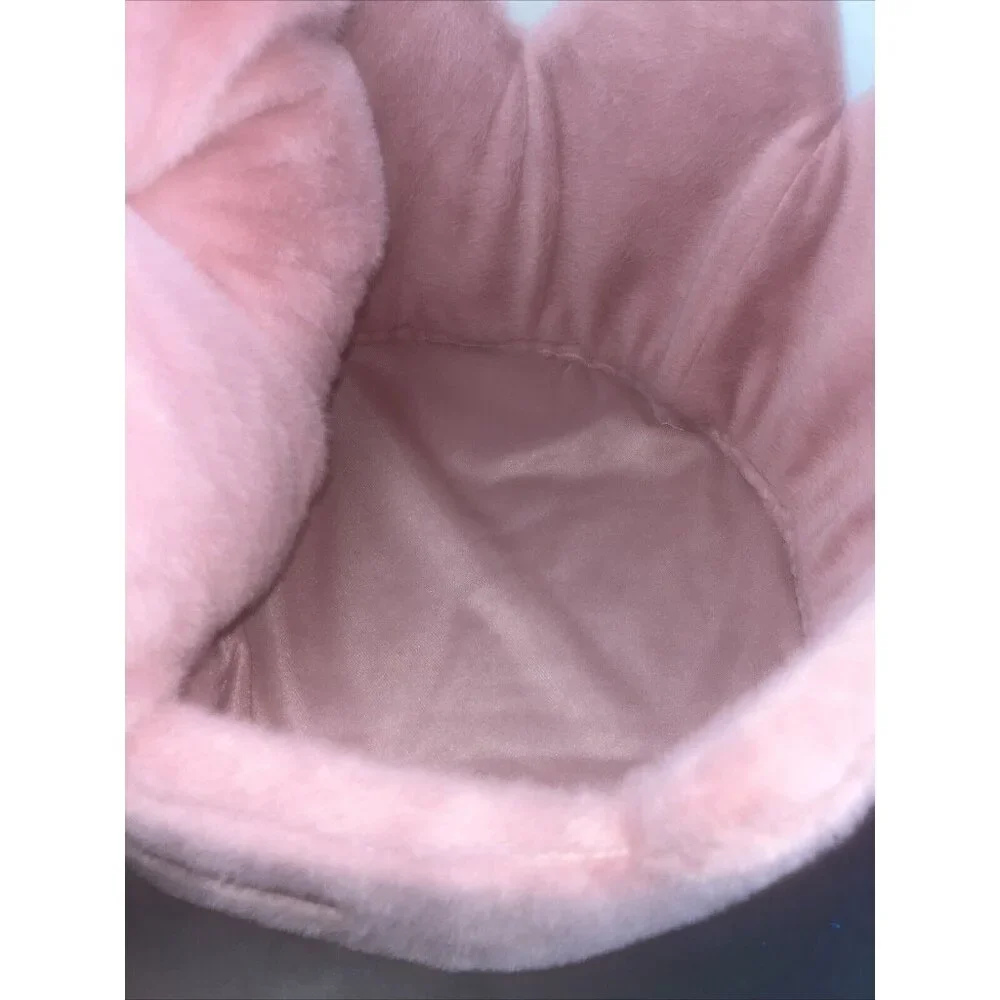 NEW NANDOG Cloud Crown Blush Pink Dog/Cat Pet Bed Barbie and Grey Plush/Mesh Bed